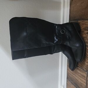 St. John's Bay Tall Riding Winter Fall Black Quilted Boots Size 9​​​​